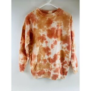 Nordstrom BP Sweatshirt Women's XXS Pink Orange Tie Dye Oversized Crewneck NWT!